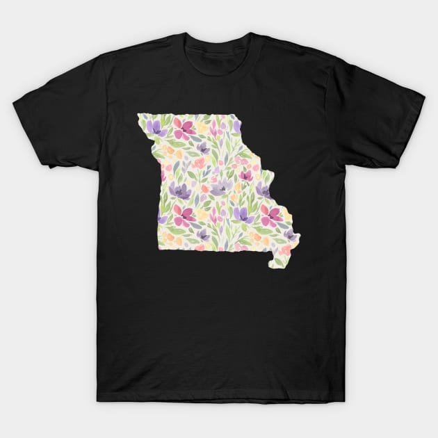 Missouri Silhouette Florals T-Shirt by randomolive
